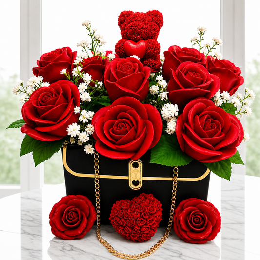 Bear - Luxury Flower Bouquet (Handcrafted Upon Order)